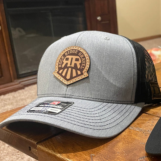 Rock Ridge Gravel Trucker Hat Leather Patch